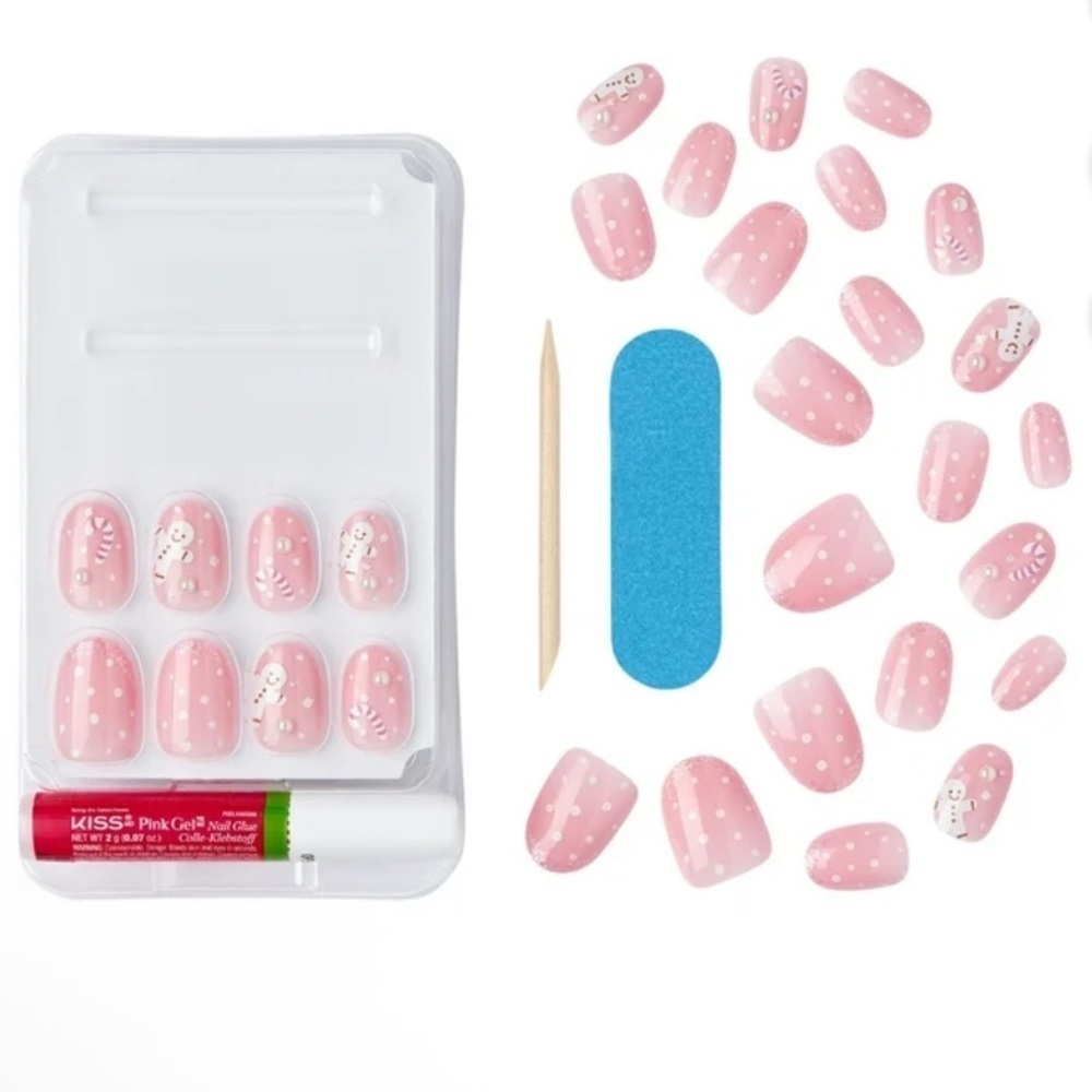 *Final Price* KISS Fantasy, Press on Nails, Happy Mittens, Short Oval, NIB - Picture 4 of 5